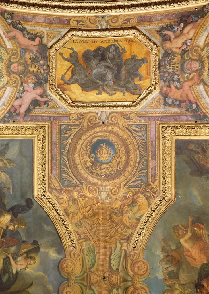 La fine della mania per i duelli nel 1662 - Chateau de Versaille, dettagli